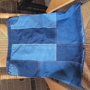 Blair Patchwork denim skirt, size L
